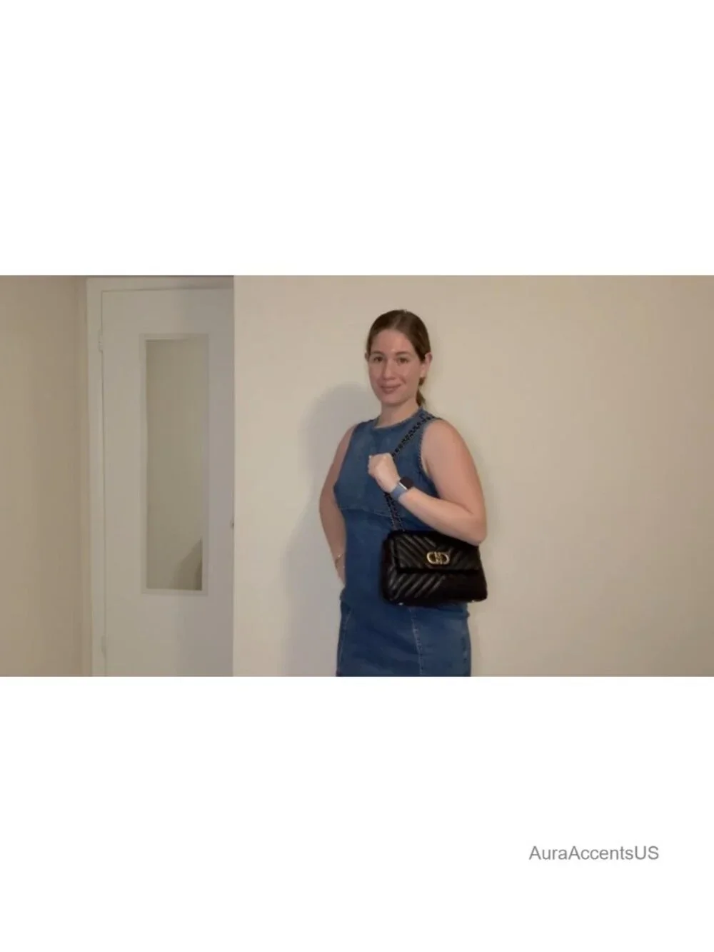 Vegan Leather Quilted Crossbody Bag, Convertible Shoulder Purse for iPad Mini